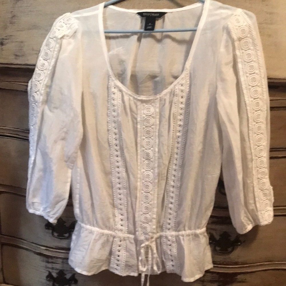 White House black market sheer top